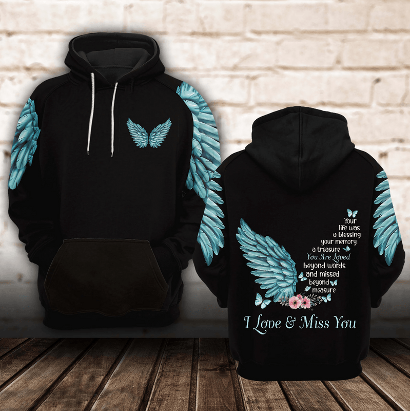 Personalized All Over Print Hoodie You Are Loved Beyond Words Memorial Hoodie Sympathy Gift Loss of Loved One
