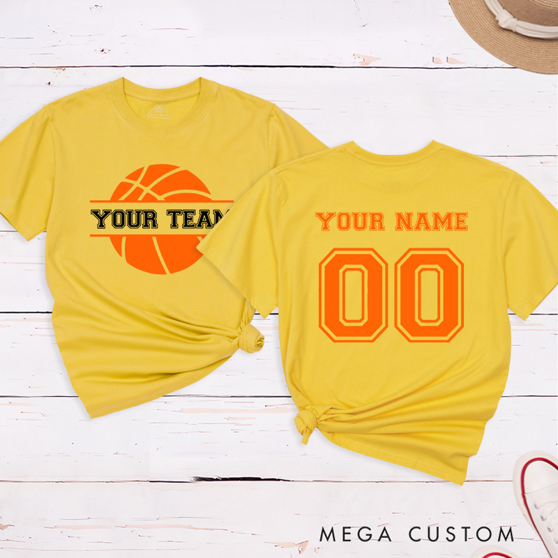 Personalized Basketball T-Shirts with Custom Team Name Player Name and Jersey Number for a Bold and Stylish Design