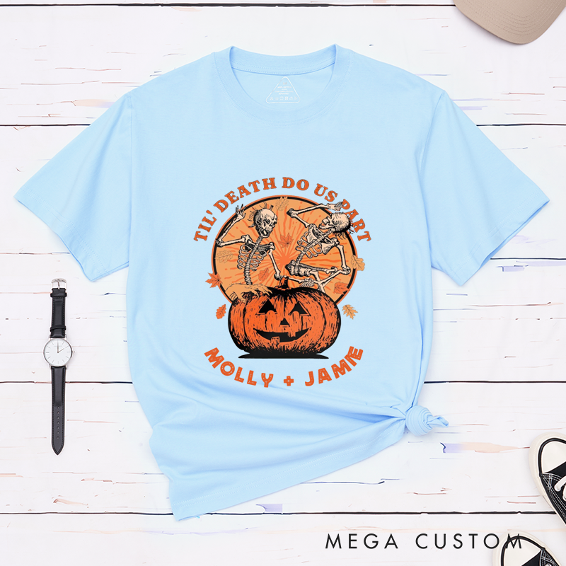 Personalized Til’ Death Do Us Part Couple Halloween Matching T-Shirt