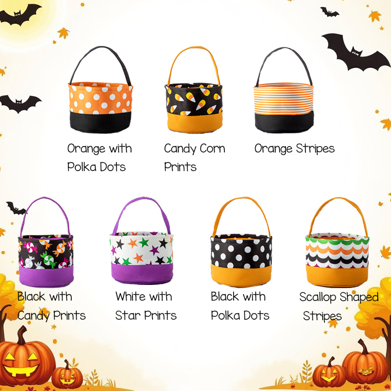 Personalized Trick or Treat Buckets with Name Halloween Bucket Gift for Boy Girl