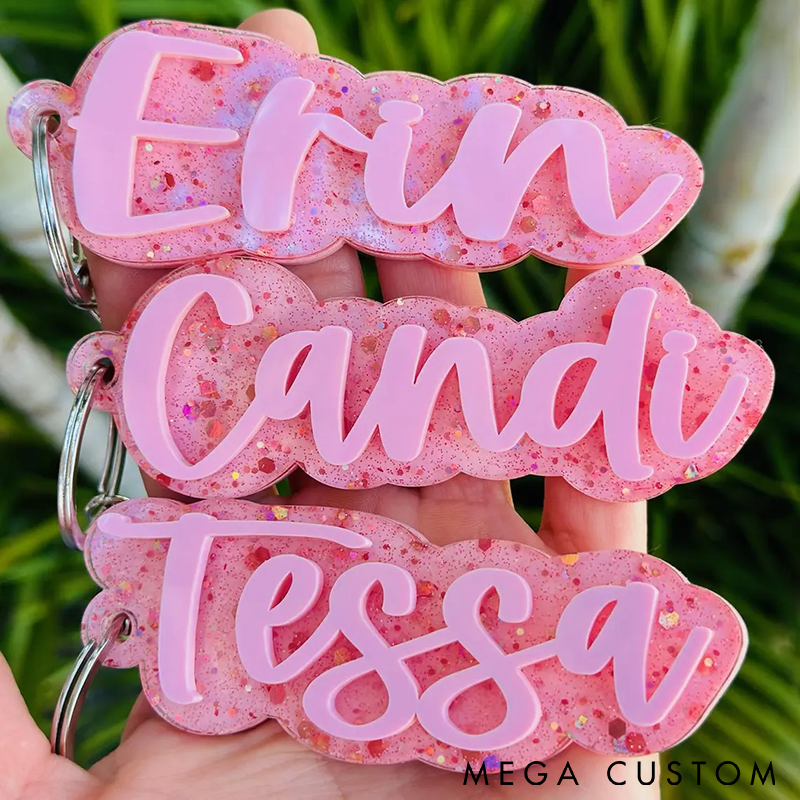 Personalized Name Acrylic Keychain Diaper Bag Tag Lunch Box Tag Durable and Lightweight Perfect Gift for Birthdays or Special Occasions