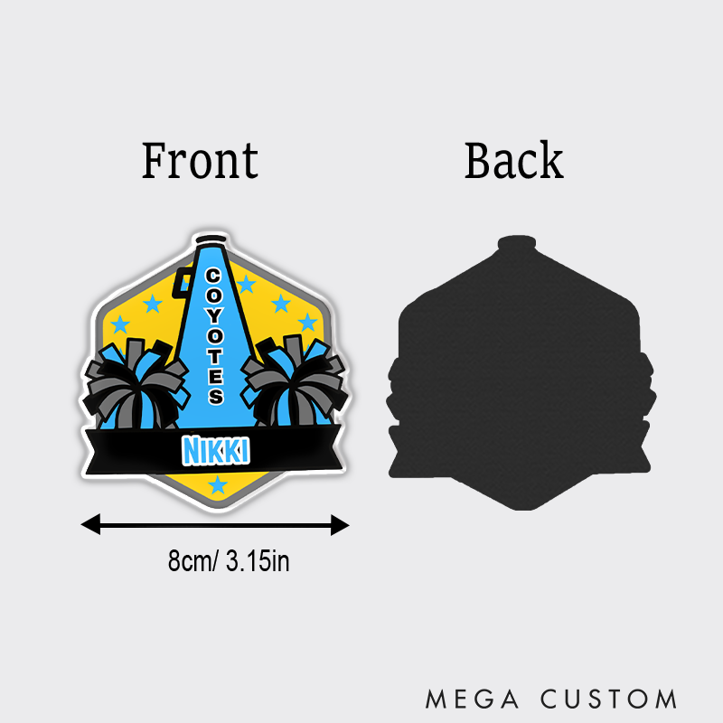 Personalized Sport Cheer Team Spirit Fridge Magnets with Custom Your Team Name and Player Name for Fans