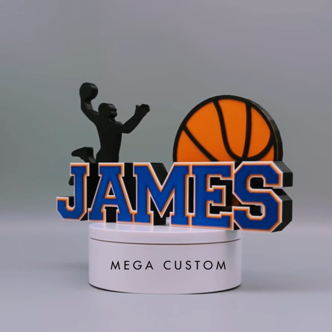 Personalized Basketball Name Sign Featuring Custom Design