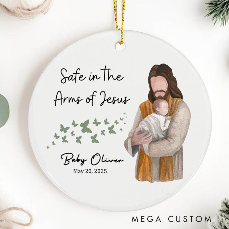 Personalized Stillborn Ornament Miscarriage Ornaments Infant Loss Memorial Gift Honoring a Miscarriage Jesus Baby Loss Christmas Ornament