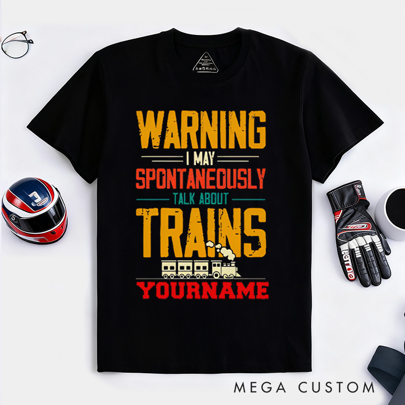 Personalized Train Enthusiast T-Shirt Custom Train Enthusiast T-Shirt Locomotive Shirt Train Lover Gift