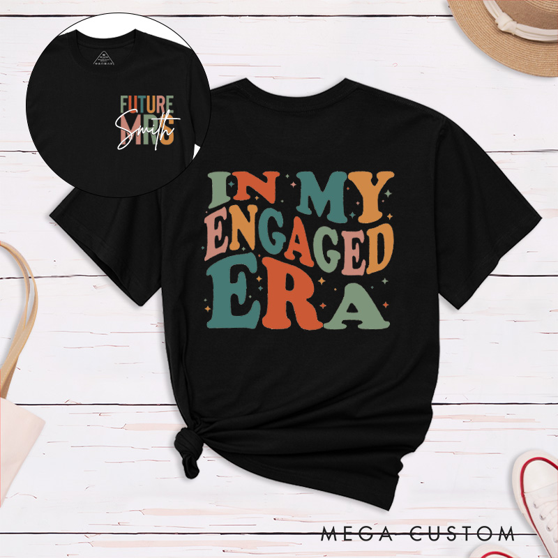 Personalized Vintage In My Engaged Era Future Mrs with Sparkle Fiancee Engagement Fiancée Classic T-Shirt