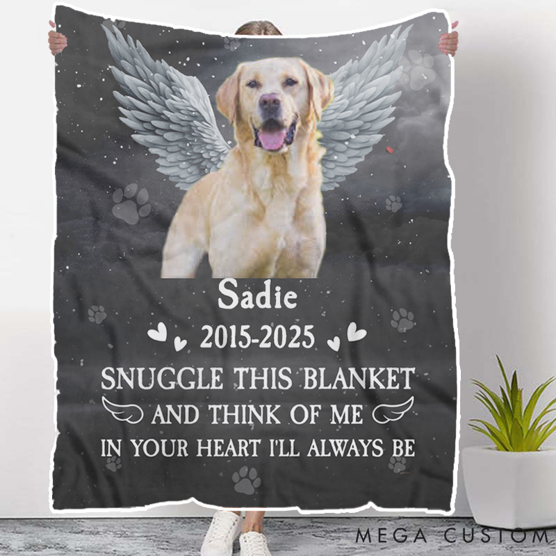 Personalized Pet Lover Think of Me in Your Heart I'll always be Throw Blanket