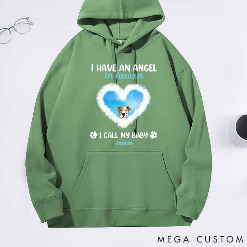 Personalized Dog Lover Memorial I have an Angel in Heaven Classic Hoodies