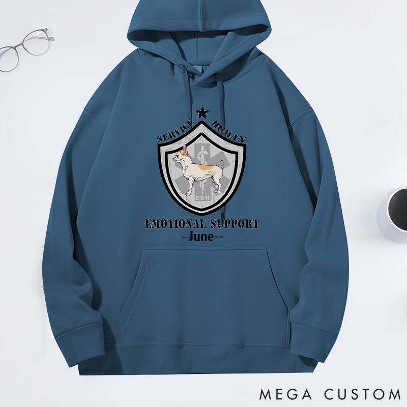 Personalized Dog Lover Service Human Emotional Support Classic Hoodies