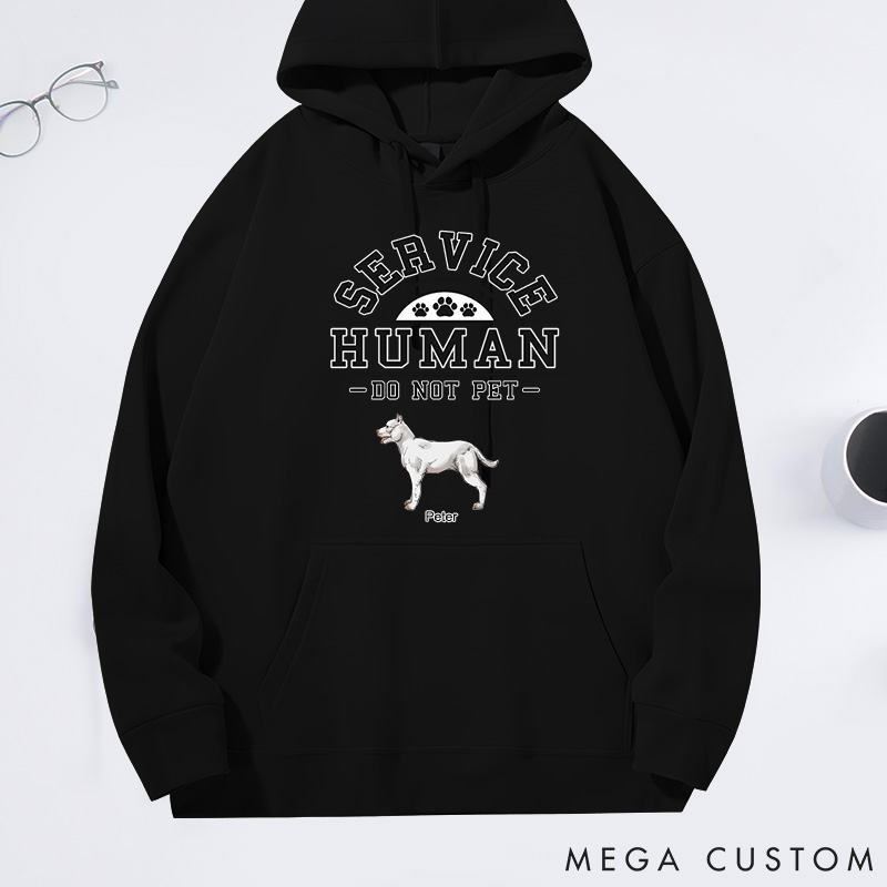 Personalized Dog Lover Retro Multiple Dogs Service Human Classic Hoodies