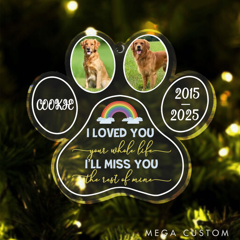 Personalized Pet Lover I'll Miss You the Rest of Mine Ornament
