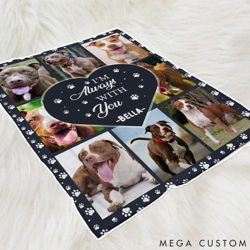 Personalized Pet Lover Custom Photo My Hardest Goodbye Throw Blanket