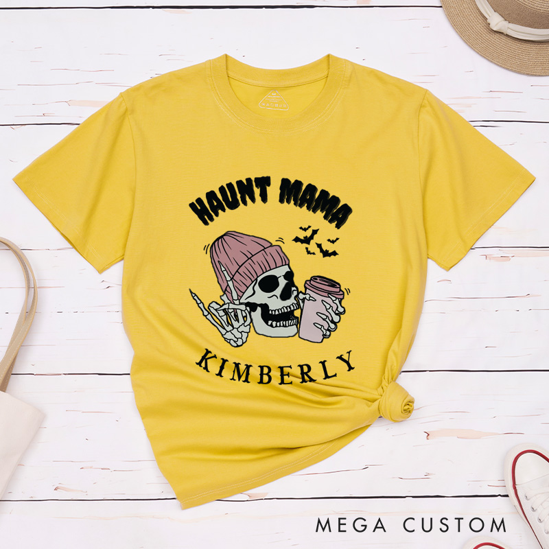 Personalized Halloween Haunt Mama and Dad To the Bone Couple Matching T-Shirt Skeleton Couple Shirt