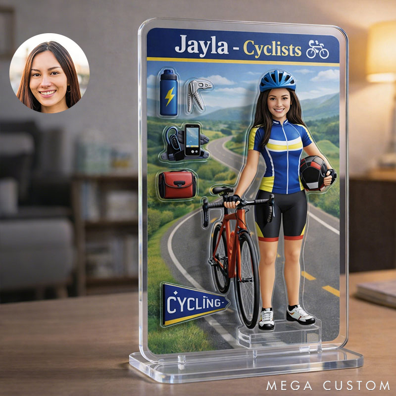 Personalized Cycling Theme Acrylic Decor Custom Photo Gifts the Perfect Present for Cycling Lovers