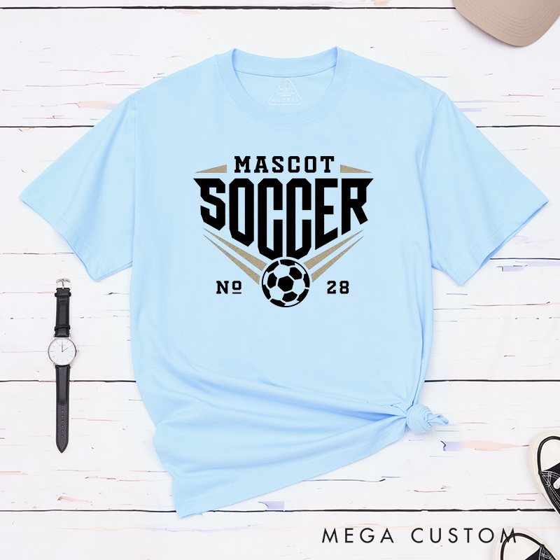 Personalized Soccer T-Shirt with Team Name and Number