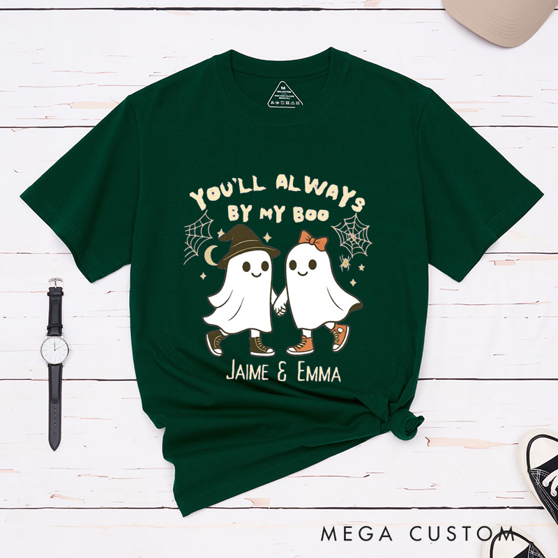 Personalized Ghost Couple Matching Halloween T-Shirt Cute Halloween Shirt For Husband and Wife