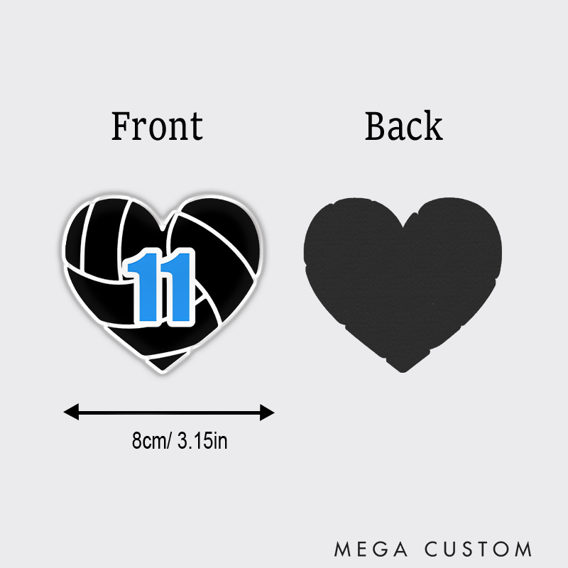 Personalized Volleyball Design Number Fridge Vibrant Design Fridge Magnets with Custom Player Number for Sport Gift