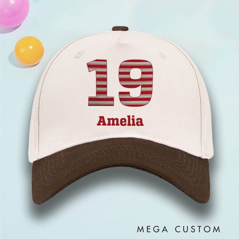 Personalized Baseball Cap with Custom Name and Number Design