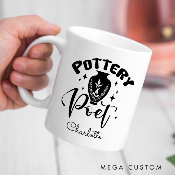 Personalized Pottery Poet Mug for Pottery Lovers Gift for Clay Lovers Funny Clay Artist Mug