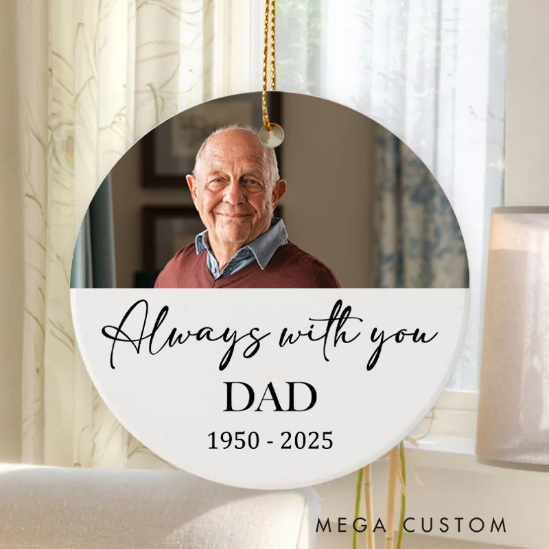 Personalized Loss of Loved One Ornament Custom Portrait From Photo Memorial Ornament Always With You Memorial Ornament Sympathy Gift