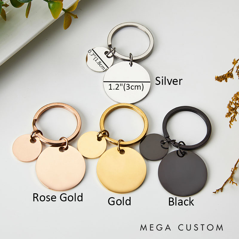 Personalized Mr and Mrs Anniversary Micro Keychain Engraved Name Keychain for Couple Anniversary Valentine's Day Keychain for Her Him