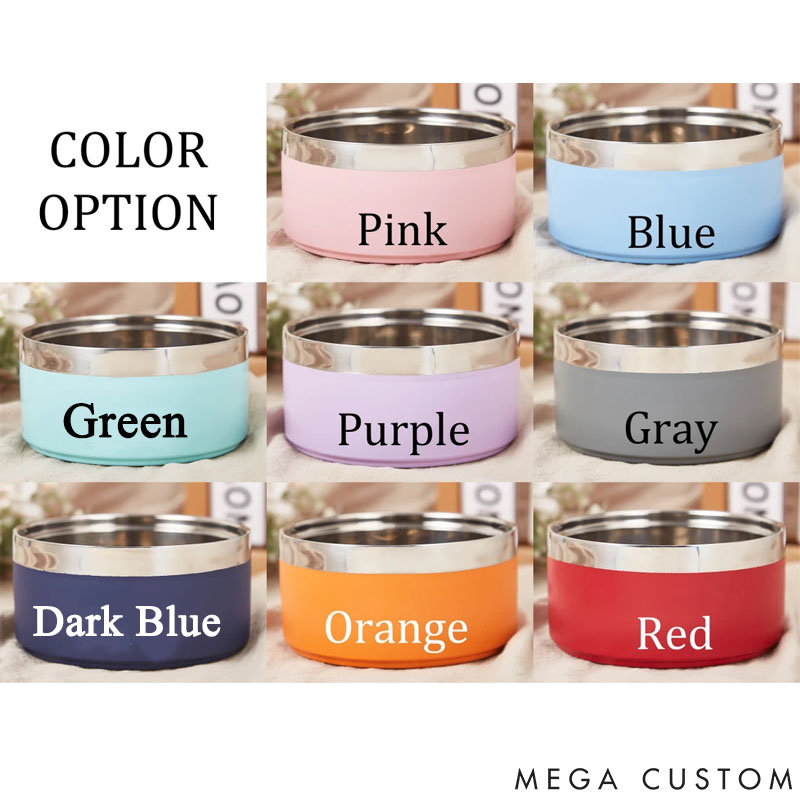 Personalized Pet Lover Stainless Steel Pet Bowl with Name Pet Bowl081801