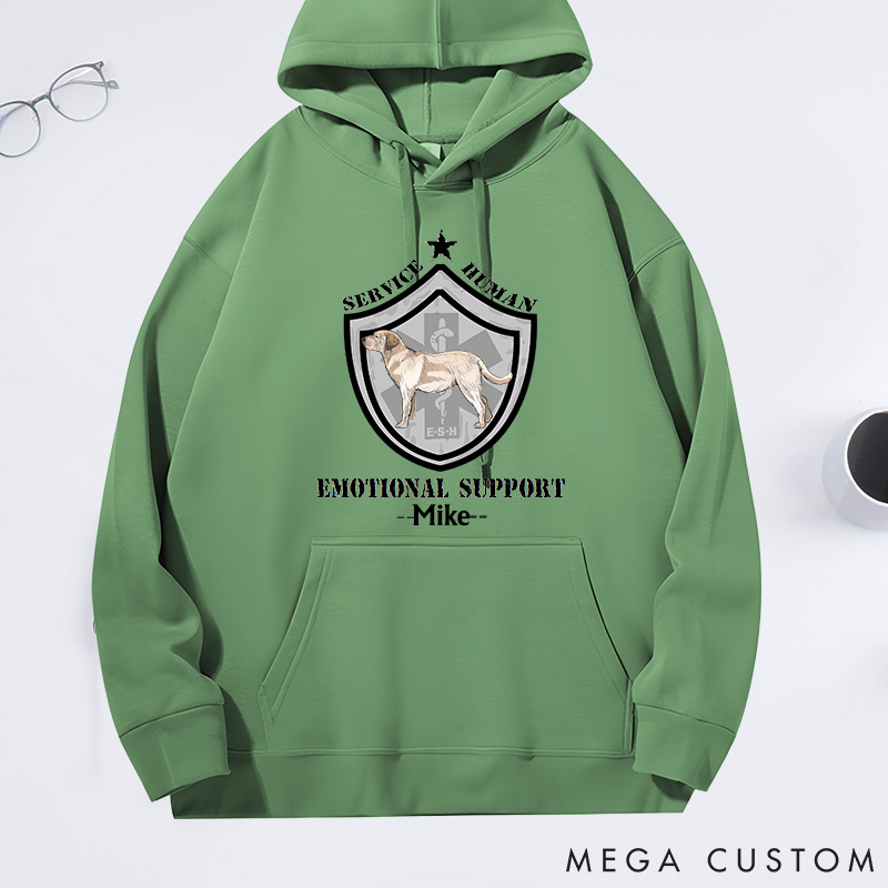 Personalized Dog Lover Service Human Emotional Support Classic Hoodies