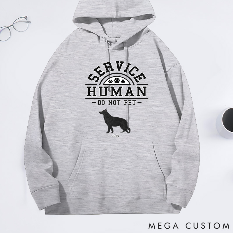 Personalized Dog Lover Retro Multiple Dogs Service Human Classic Hoodies