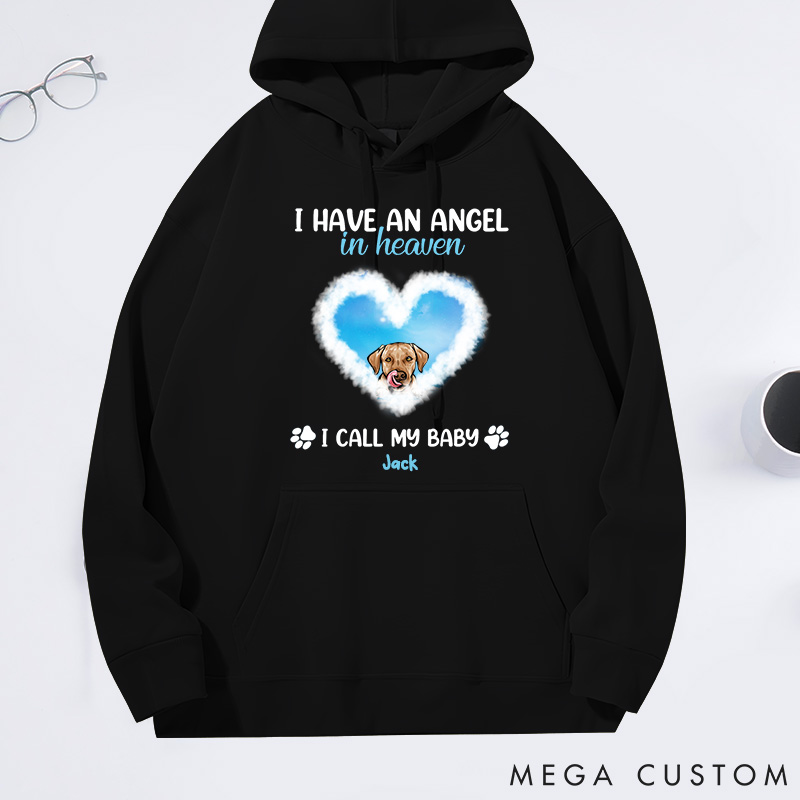 Personalized Dog Lover Memorial I have an Angel in Heaven Classic Hoodies