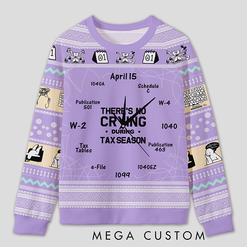 Personalized Tax Countdown Humor Ugly Sweater Office Holiday Party Gift for Accounting Pros