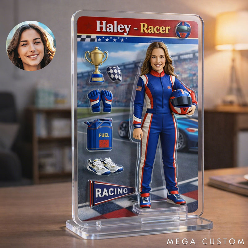 Personalized Race Theme Acrylic Decor Custom Photo the Perfect Gift for Racing Fans