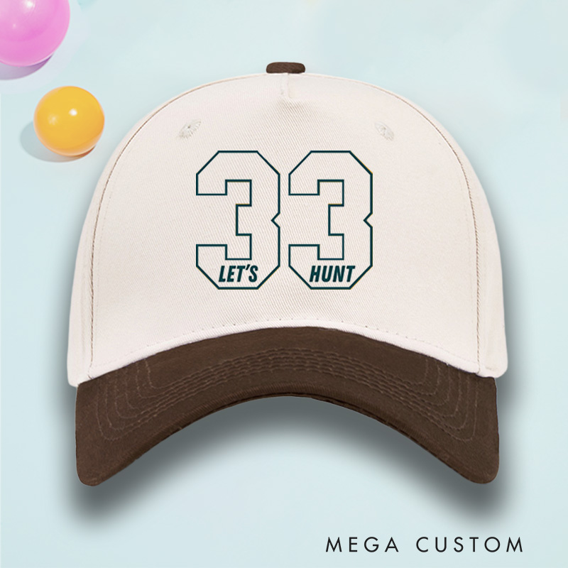 Personalized Baseball Cap with Custom Number Design