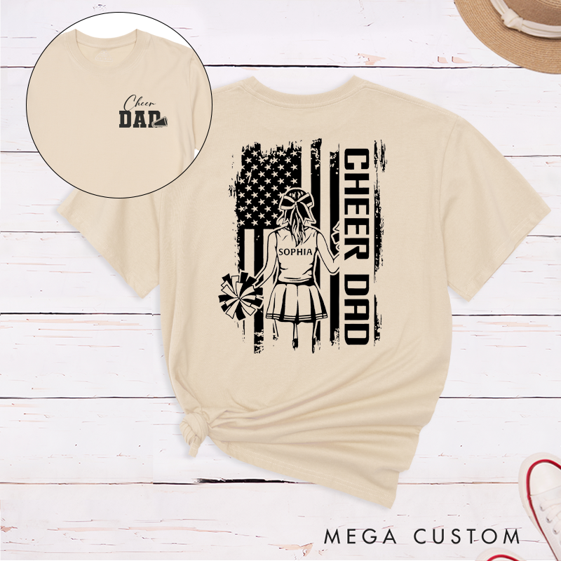 Personalized Cheer Supporter T-Shirt Custom Name and Title Cheerleading Shirt