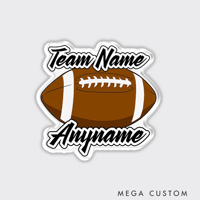 Personalized American Football and Rugby Magnets with Custom Team Name and Player Name