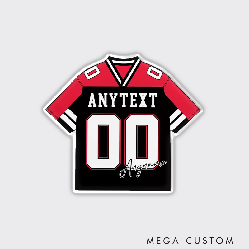 Personalized American Football and Rugby Player Jersey Fridge Magnets with Custom Player Name and Number