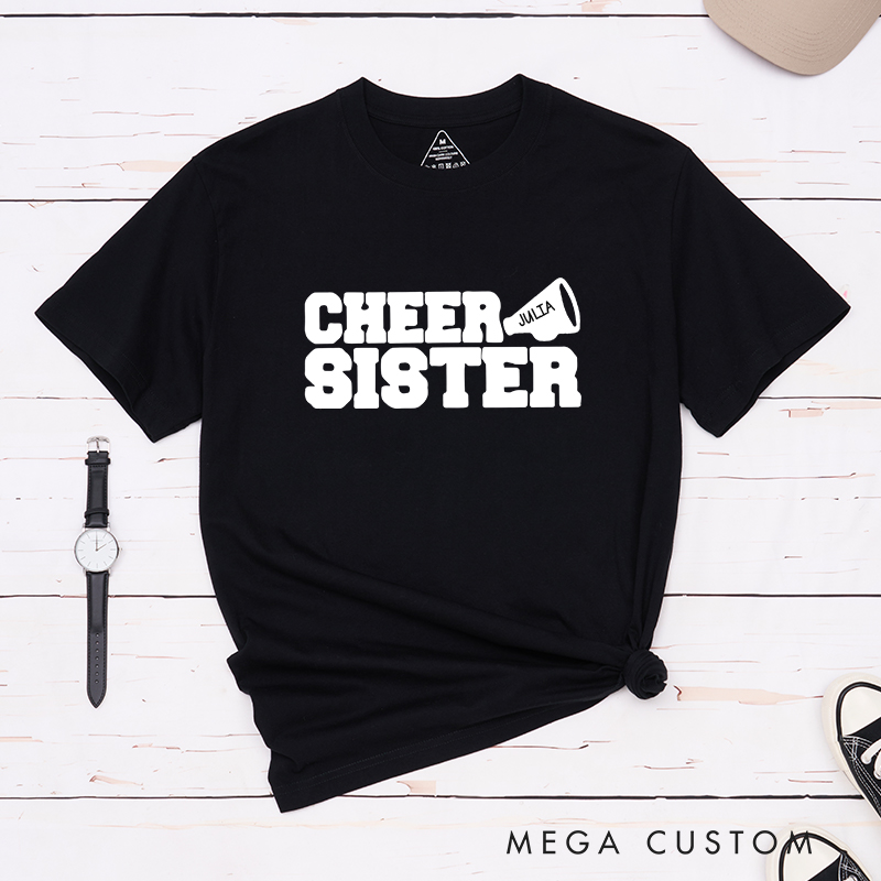 Personalized Cheer Sister T-Shirt with Custom Name