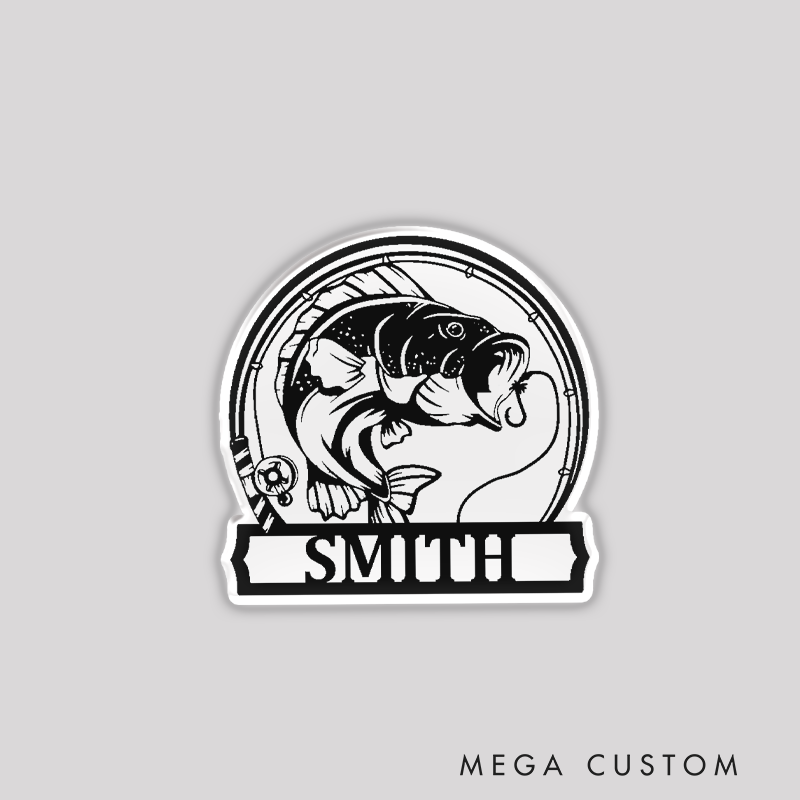 Personalized Fishing Theme Fridge Magnets Durable and Strong Magnetic Hold Unique Custom Design Perfect for Home Decor or Gifts for Fishing Lover