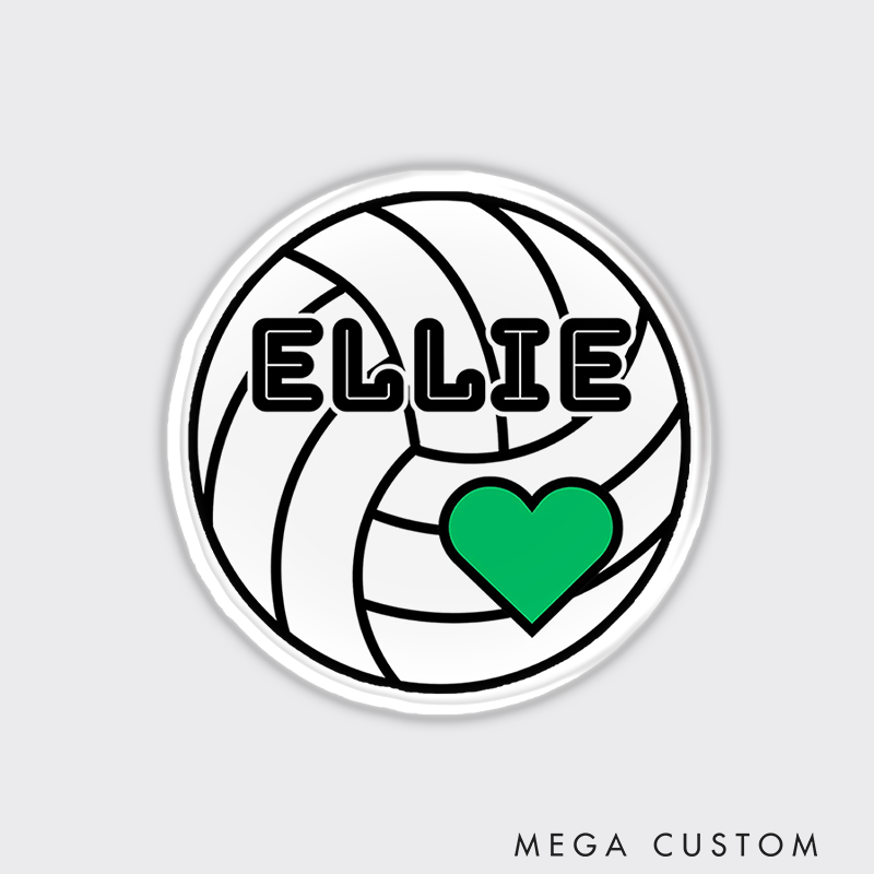 Personalized Volleyball Design Fridge Magnets with Custom Player Name for Fan Sign
