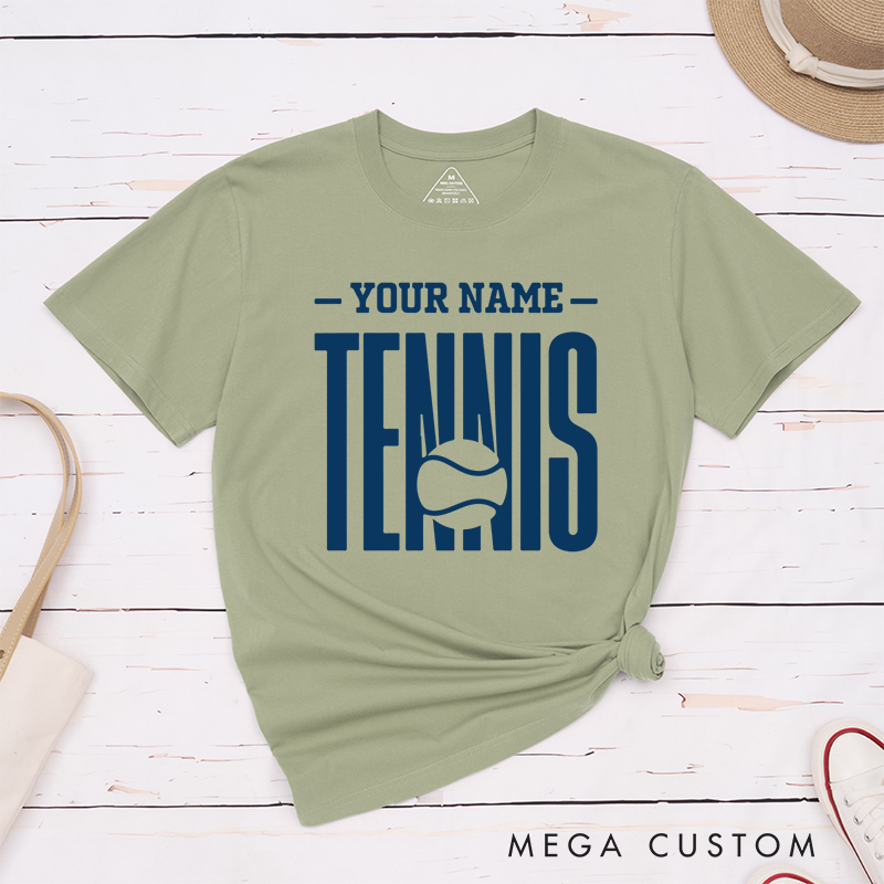 Personalized Tennis T-Shirt with Customizable Name
