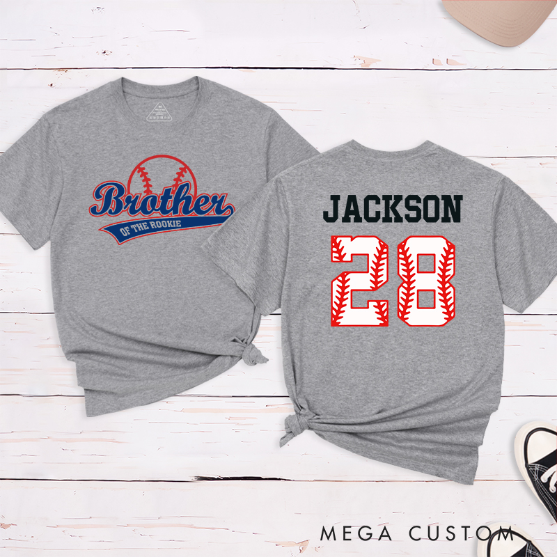 Personalized Baseball Name and Number T-Shirt for Brother