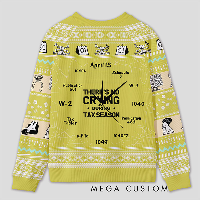 Personalized Tax Countdown Humor Ugly Sweater Office Holiday Party Gift for Accounting Pros