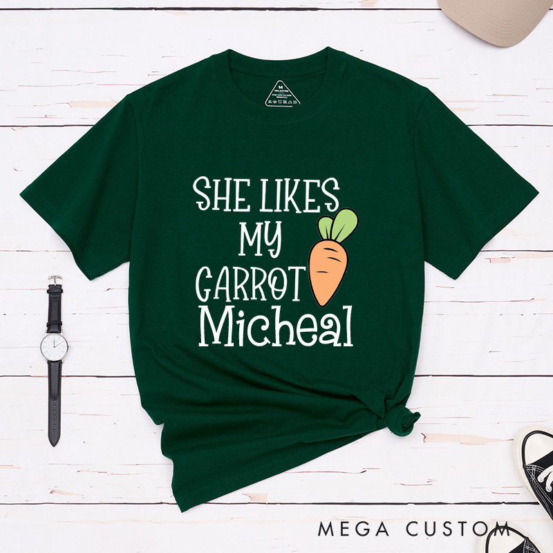 Personalized He Likes My Easter Eggs She Likes My Carrot Easter Couple Matching Shirt