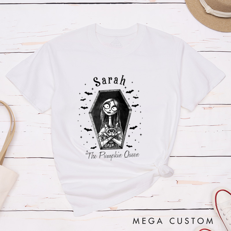 Personalized Halloween Ghost Couple Matching T-Shirt Funny Ghost Witch Matching T-Shirt For Him and Her