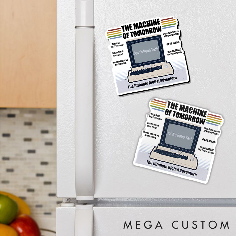 Personalized The Machine Of Tomorrow Refrigerator Magnets Programmer Computer Technology Lover Magnets Gift for Nerd Geek 