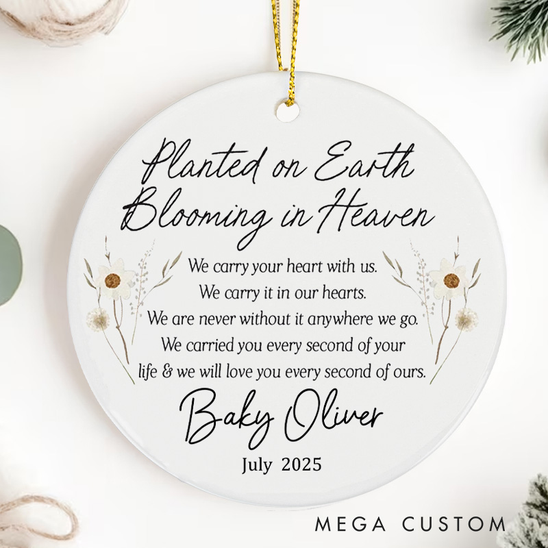 Personalized Miscarriage Ornament Baby Memorial Gift Infant Loss Keepsake Child Loss Remembrance Sympathy Gift Baby Loss Christmas Ornament
