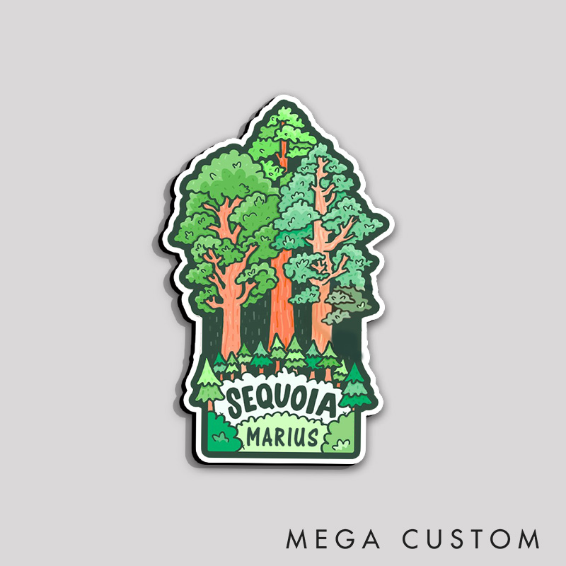 Personalized Sequoia Parks Refrigerator Magnets Camping Adventure Mountain Magnets Gift for Nature Travelers Outdoors Lover