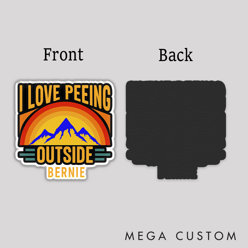 Personalized I Love Peeing Outside Refrigerator Magnets Adventure Camping Mountain Magnets for Nature Travelers Outdoors Lover Gift
