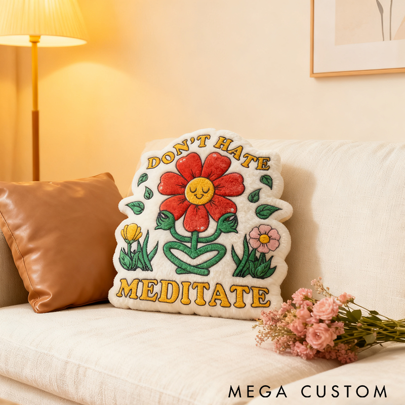 Personalized Funny Yoga Pillow Yoga Meditation Pillow Vibrant Yoga Decor Graphic 3D Print Positive Energy for Meditation and Relaxation Spaces 