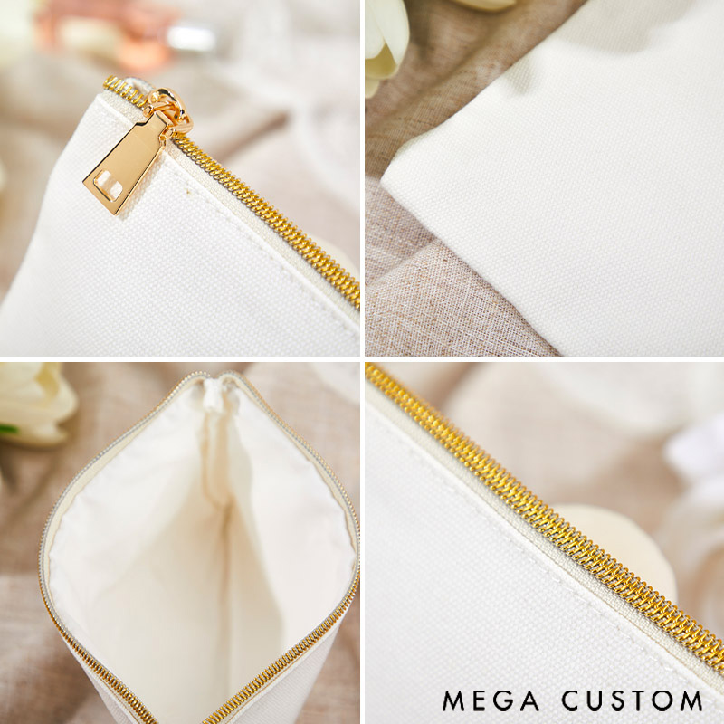 Personalized Makeup Bag Traveling Gift for Traveler Girl's Travel Documents and Custom Name