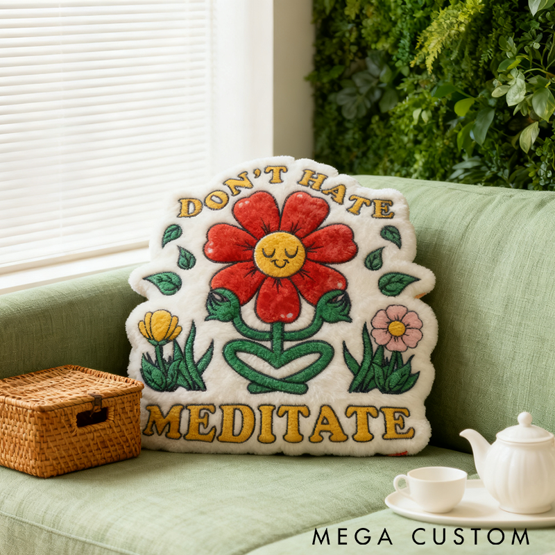 Personalized Funny Yoga Pillow Yoga Meditation Pillow Vibrant Yoga Decor Graphic 3D Print Positive Energy for Meditation and Relaxation Spaces 